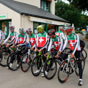 L'équipe suisse de cyclisme au domaine Mané Guernehué